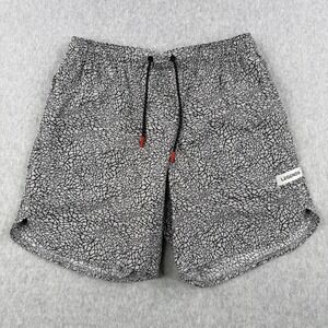Legends Luka Shorts Mens Medium Gray Elephant Print Lined Athletic Gym Running